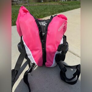 O'Neill Infant Hot Pink & White Swim Vest with Black Straps